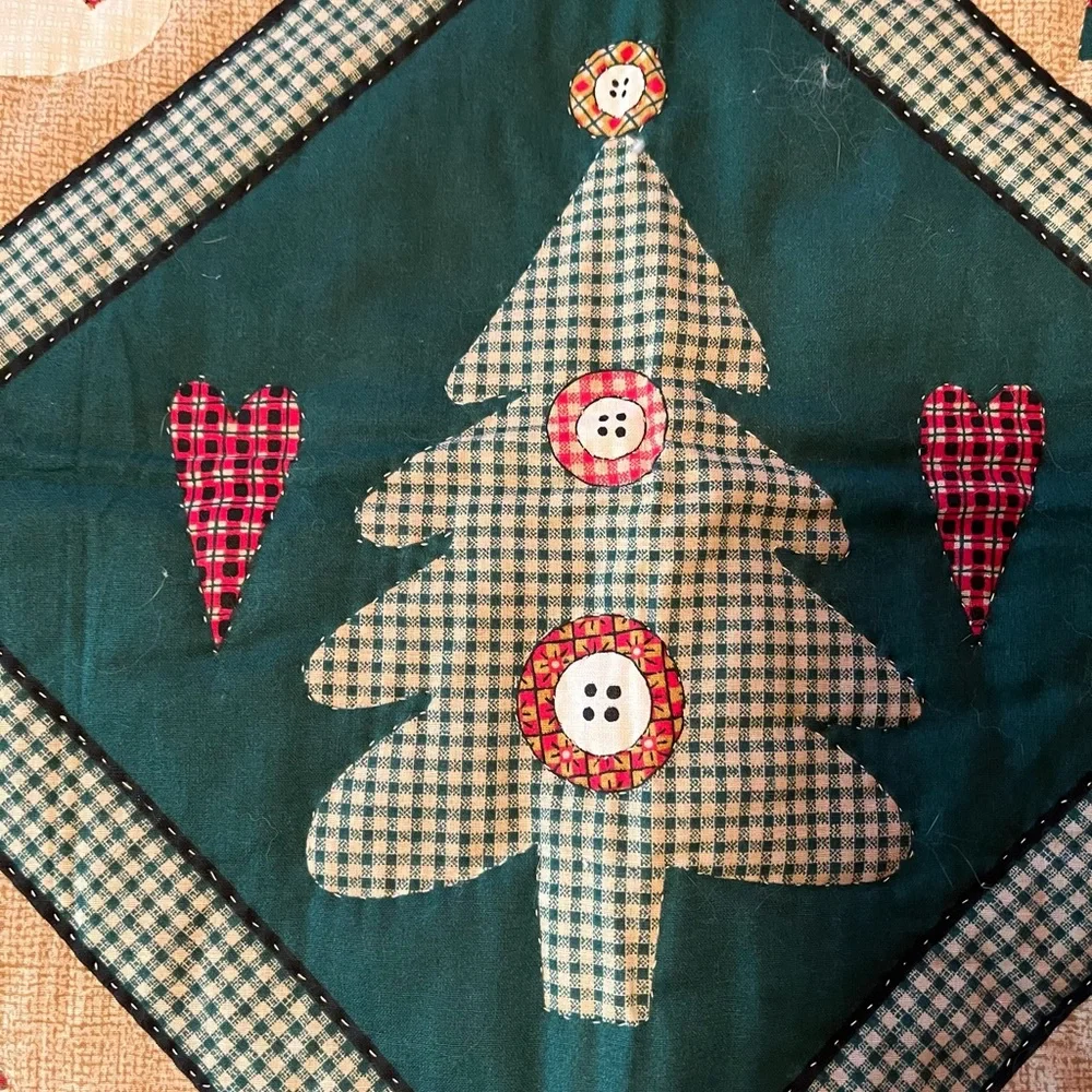 Festive Holiday Quilt with Snowman and Angel Design-Handmade